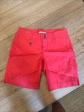 CAbi Coral Pink Chino Bermuda Shorts